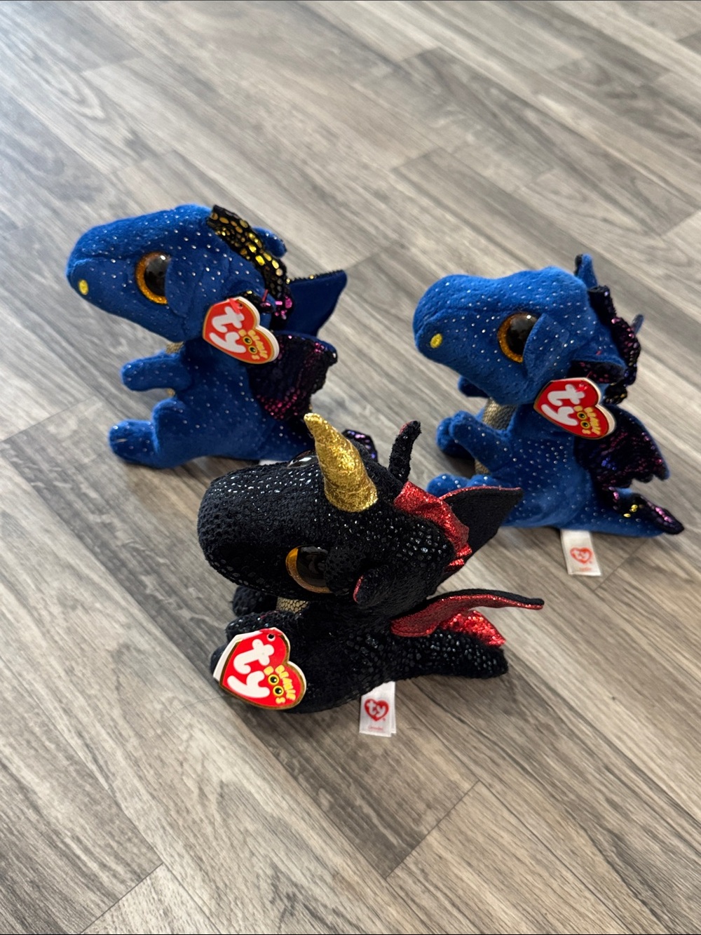 TY Beanie Baby dragon beanies bundle of 3